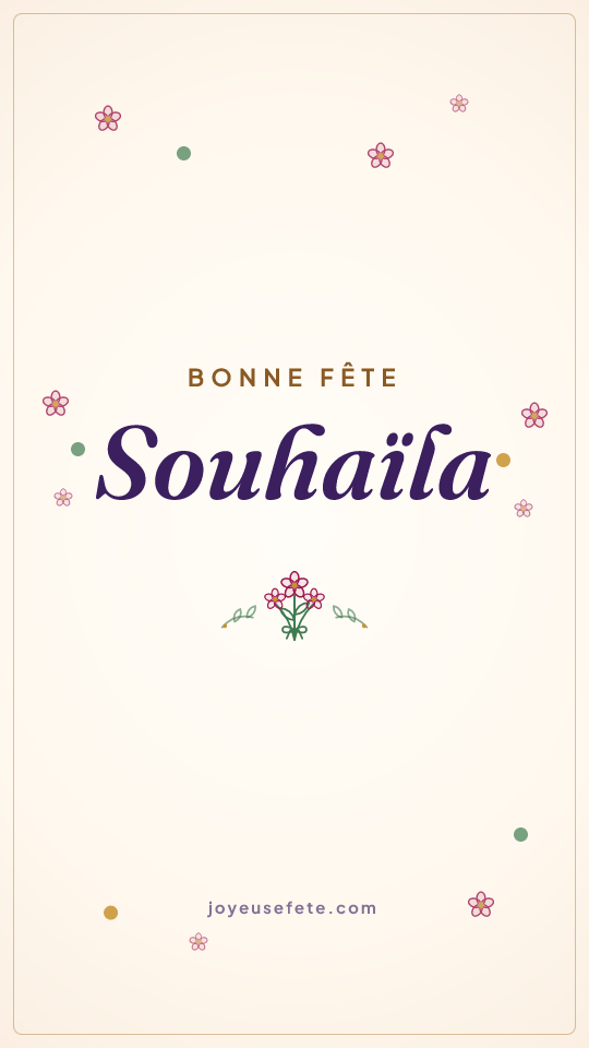 Image « Bonne fête Souhaïla » au format story