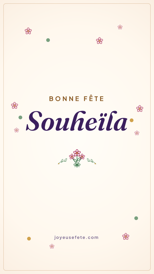 Image « Bonne fête Souheïla » au format story