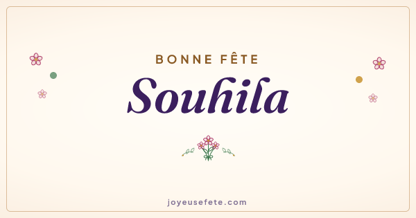 Image « Bonne fête Souhila » au format large