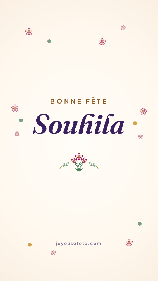 Image « Bonne fête Souhila » au format story