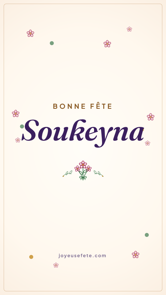 Image « Bonne fête Soukeyna » au format story