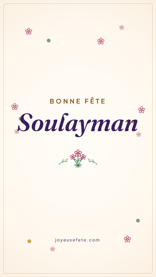 Image « Bonne fête Soulayman » au format story