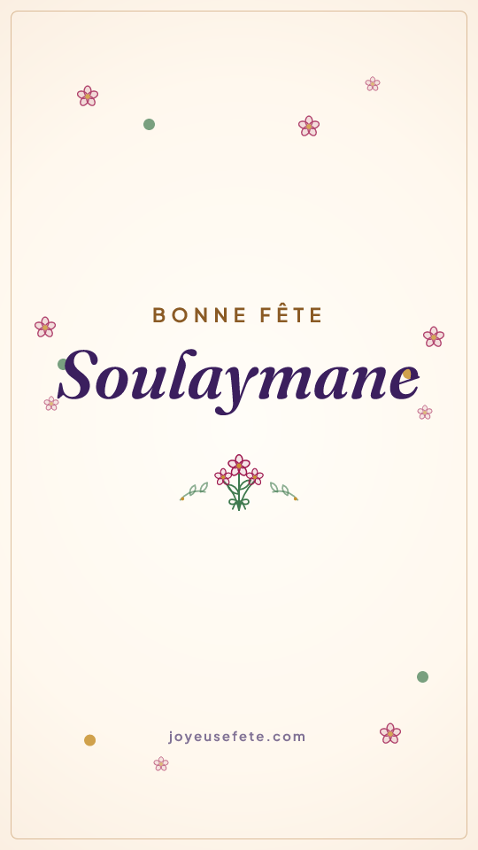 Image « Bonne fête Soulaymane » au format story
