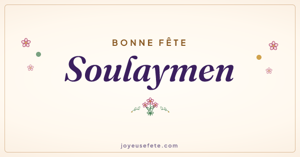 Image « Bonne fête Soulaymen » au format large