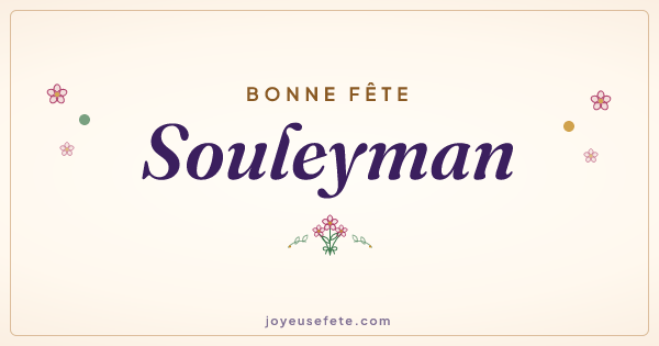 Image « Bonne fête Souleyman » au format large