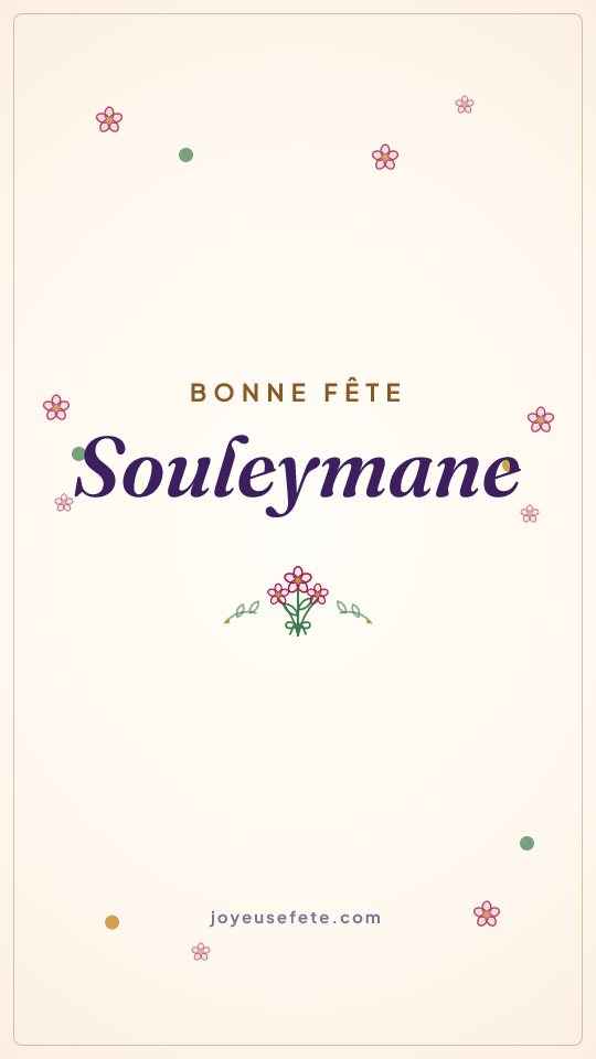 Image « Bonne fête Souleymane » au format story