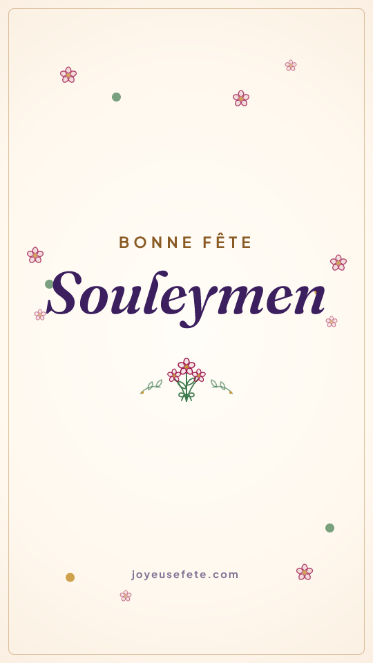 Image « Bonne fête Souleymen » au format story