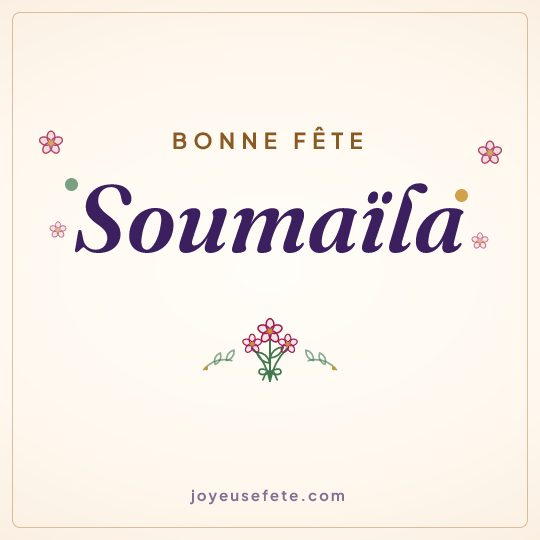 Image carrée « Bonne fête Soumaïla » pour WhatsApp