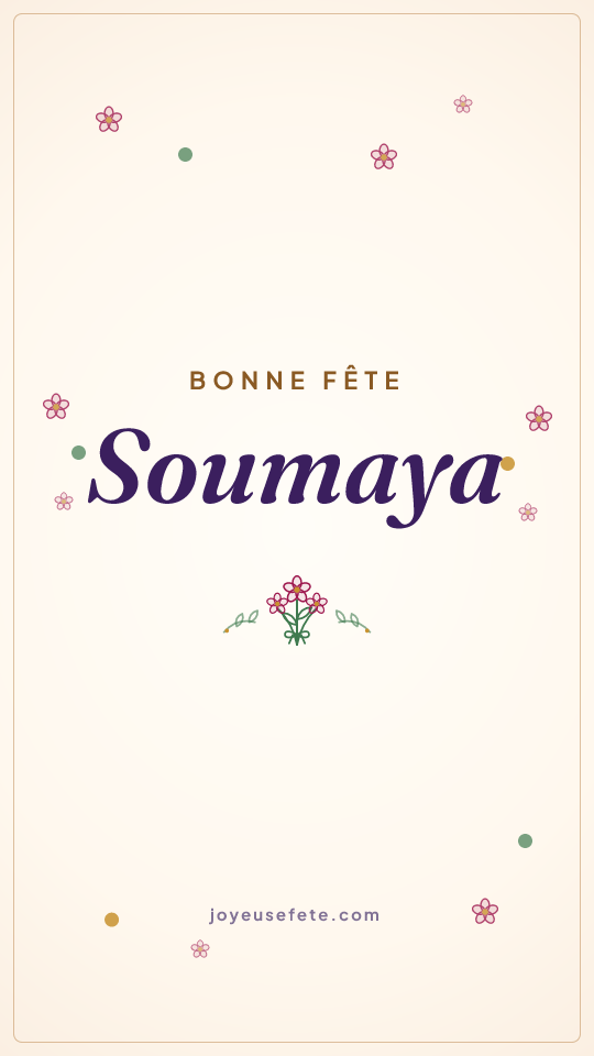 Image « Bonne fête Soumaya » au format story