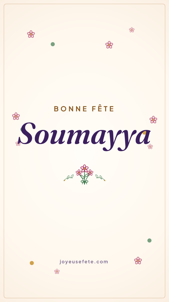 Image « Bonne fête Soumayya » au format story