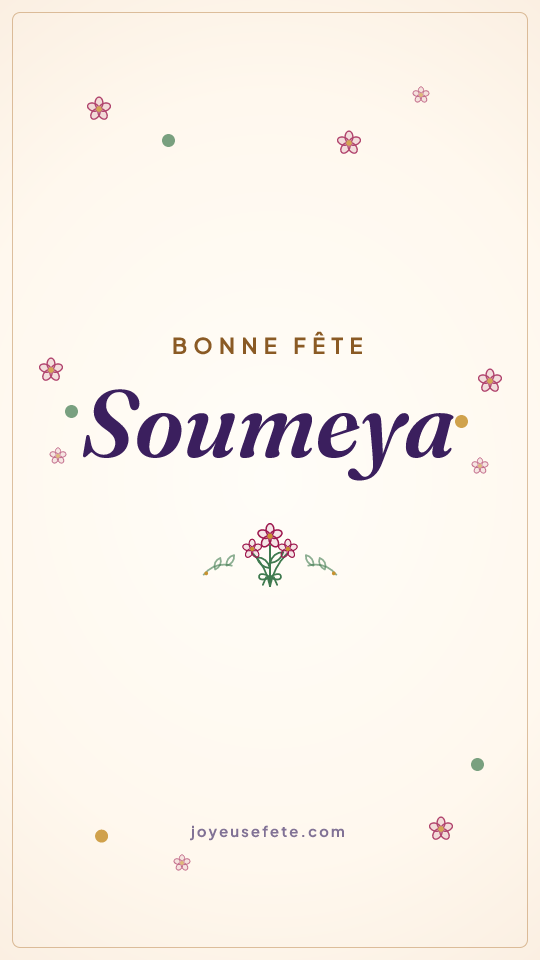 Image « Bonne fête Soumeya » au format story