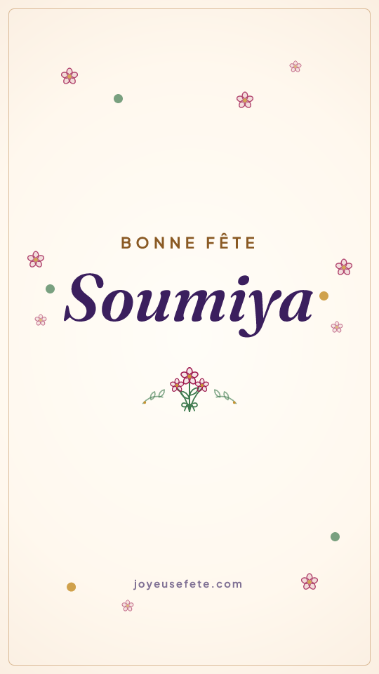Image « Bonne fête Soumiya » au format story