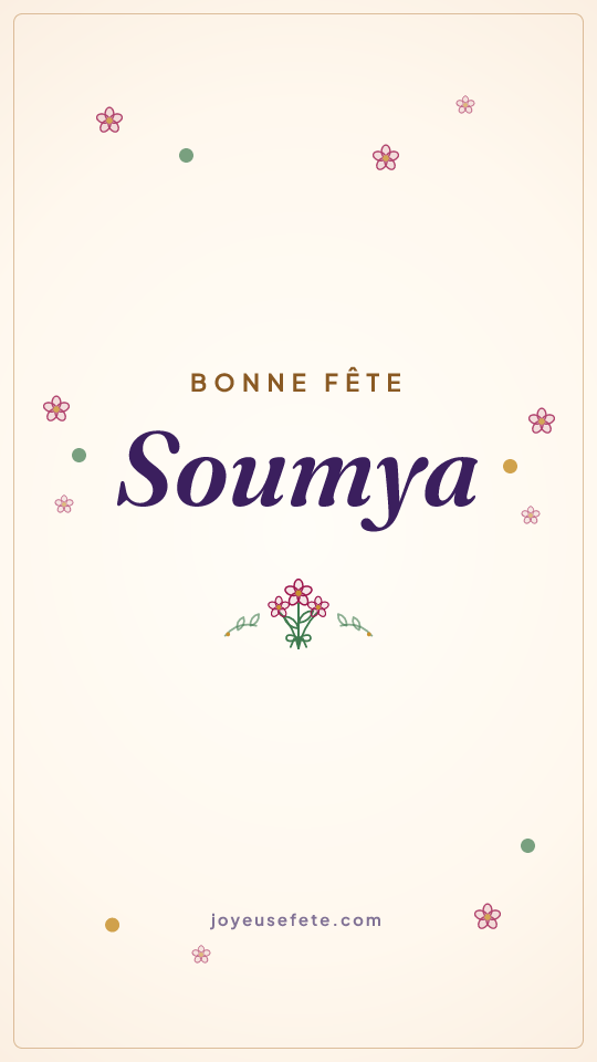 Image « Bonne fête Soumya » au format story