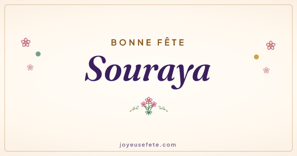 Image « Bonne fête Souraya » au format large