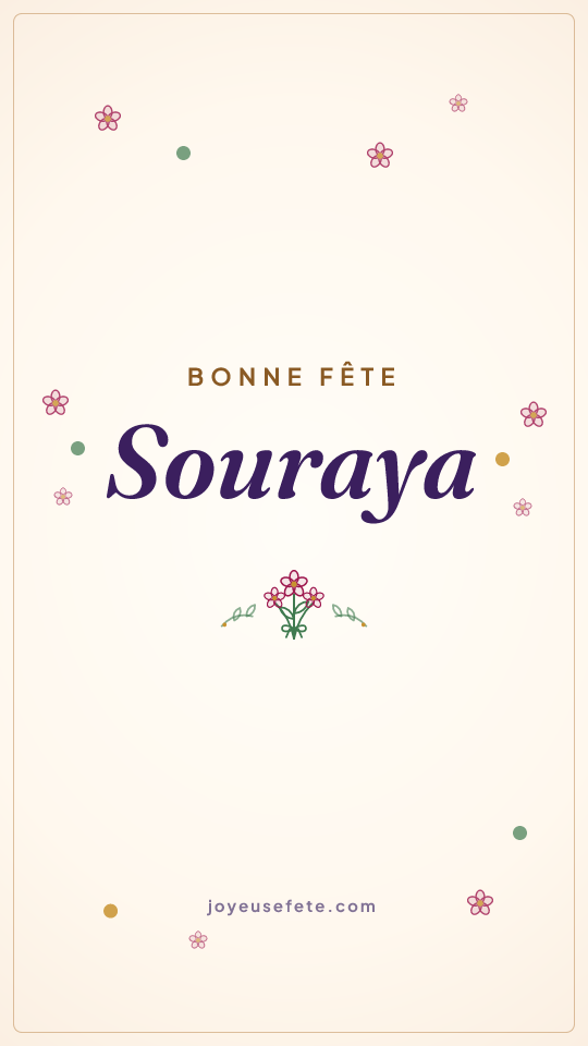 Image « Bonne fête Souraya » au format story