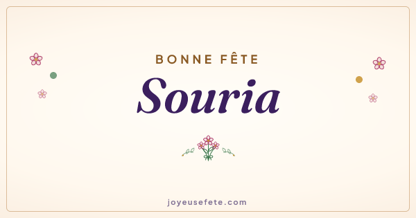 Image « Bonne fête Souria » au format large