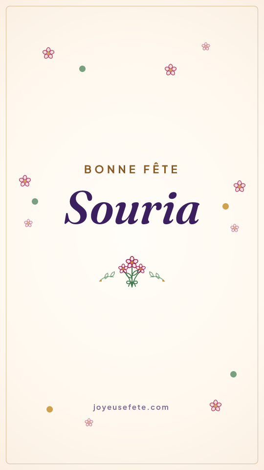 Image « Bonne fête Souria » au format story