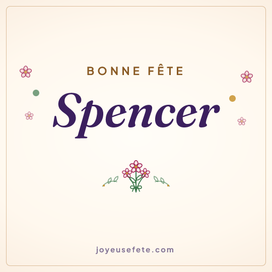 Image carrée « Bonne fête Spencer » pour WhatsApp