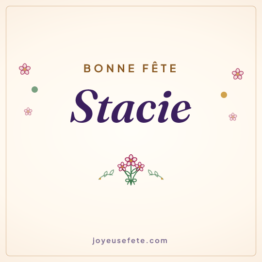Image carrée « Bonne fête Stacie » pour WhatsApp