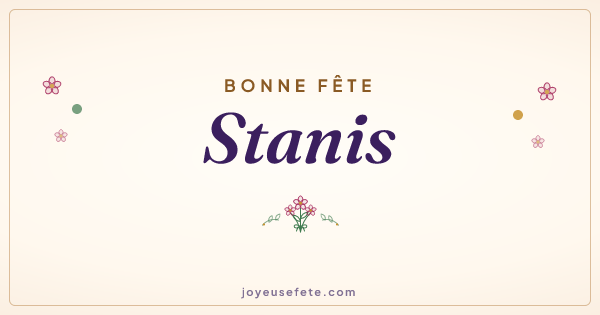 Image « Bonne fête Stanis » au format large