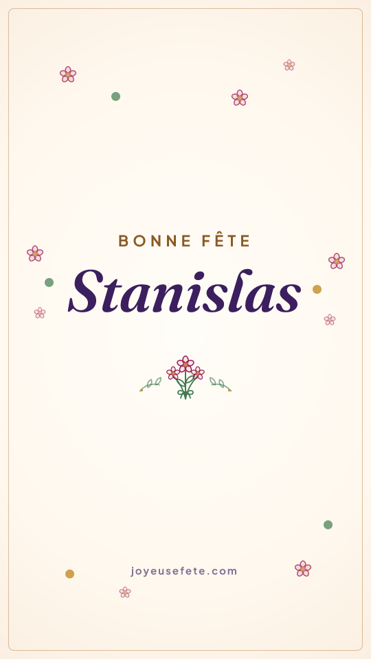 Image « Bonne fête Stanislas » au format story