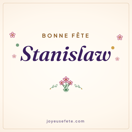 Image carrée « Bonne fête Stanislaw » pour WhatsApp