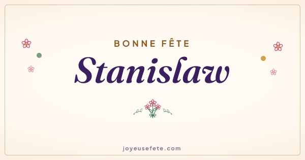 Image « Bonne fête Stanislaw » au format large