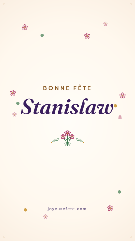 Image « Bonne fête Stanislaw » au format story