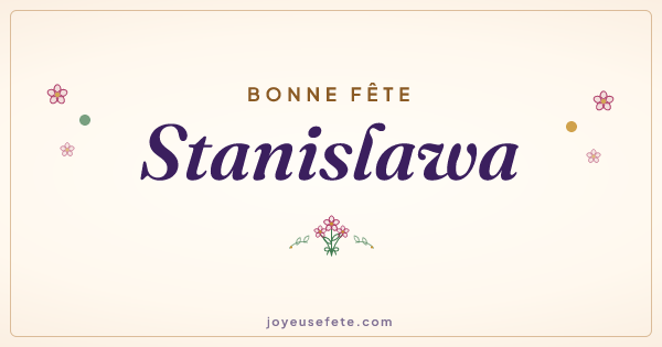 Image « Bonne fête Stanislawa » au format large