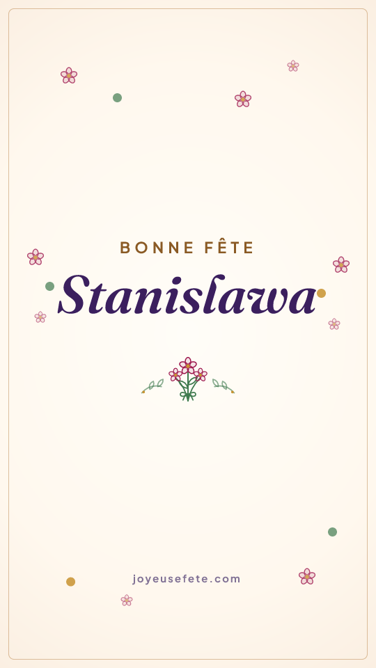 Image « Bonne fête Stanislawa » au format story