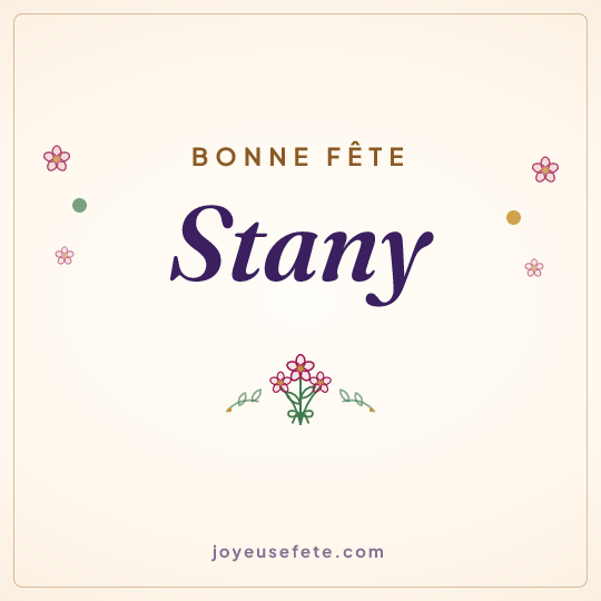 Image carrée « Bonne fête Stany » pour WhatsApp