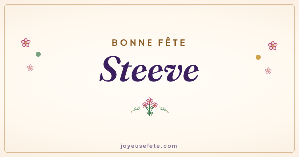 Image « Bonne fête Steeve » au format large