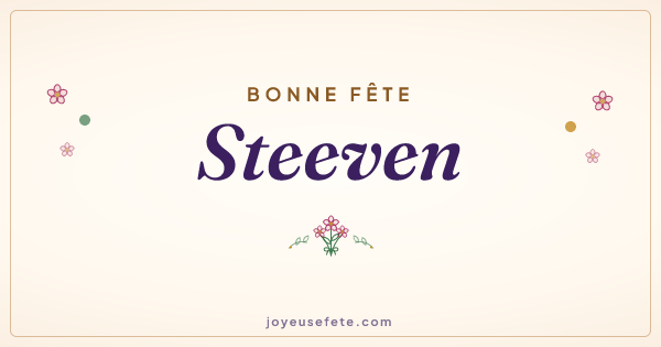 Image « Bonne fête Steeven » au format large