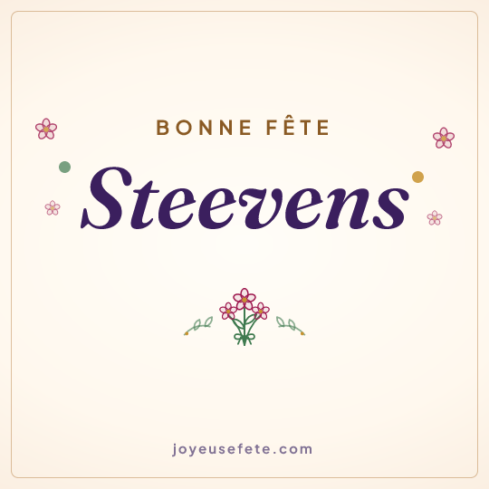Image carrée « Bonne fête Steevens » pour WhatsApp