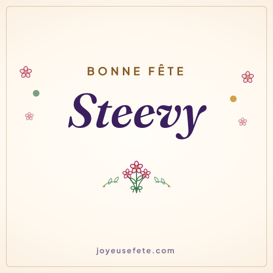 Image carrée « Bonne fête Steevy » pour WhatsApp