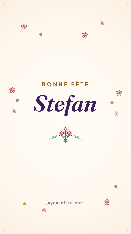 Image « Bonne fête Stefan » au format story