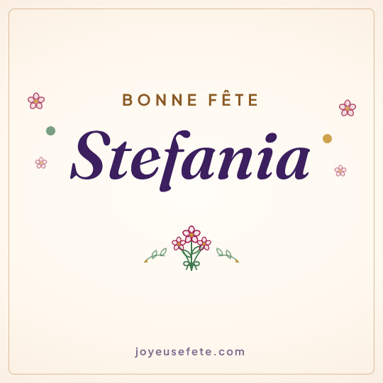Image carrée « Bonne fête Stefania » pour WhatsApp