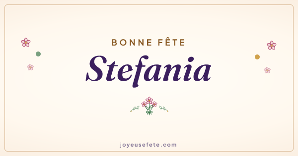 Image « Bonne fête Stefania » au format large