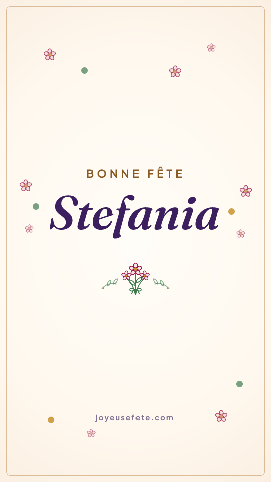 Image « Bonne fête Stefania » au format story
