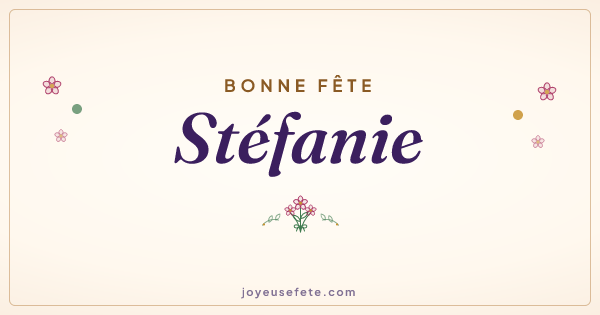 Image « Bonne fête Stéfanie » au format large