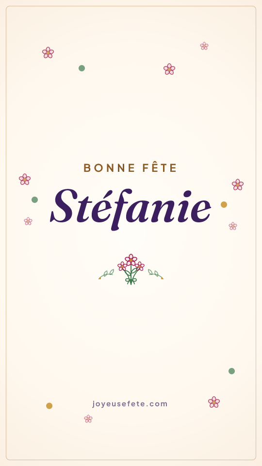 Image « Bonne fête Stéfanie » au format story