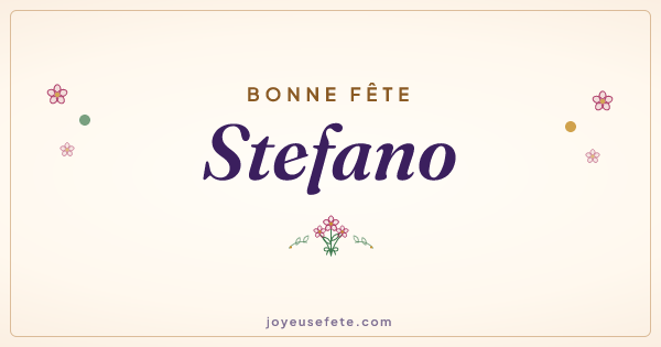 Image « Bonne fête Stefano » au format large