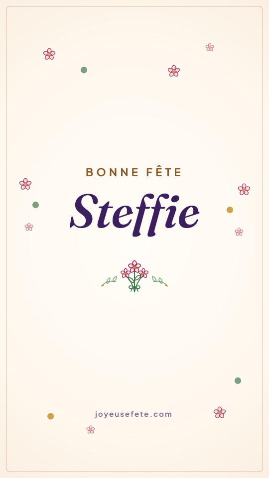 Image « Bonne fête Steffie » au format story