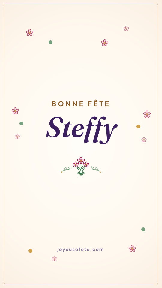 Image « Bonne fête Steffy » au format story