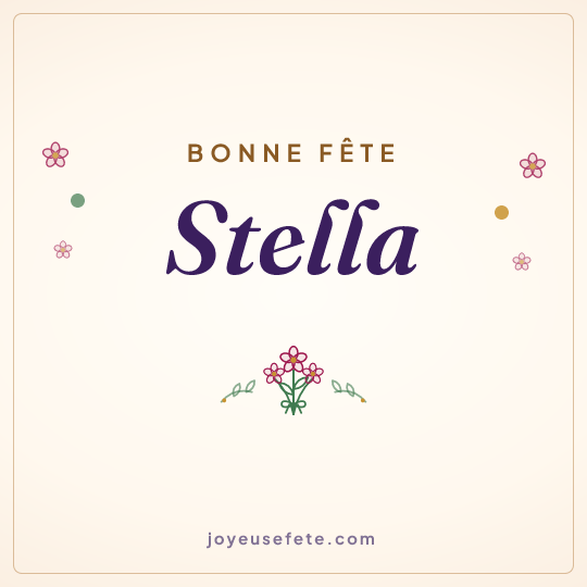 Image carrée « Bonne fête Stella » pour WhatsApp