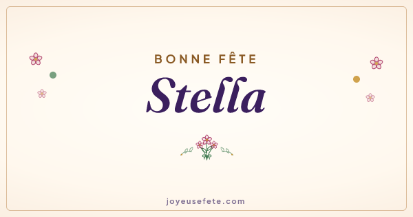Image « Bonne fête Stella » au format large