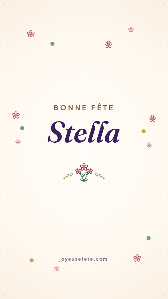 Image « Bonne fête Stella » au format story