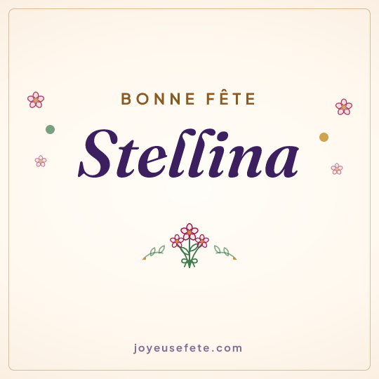 Image carrée « Bonne fête Stellina » pour WhatsApp