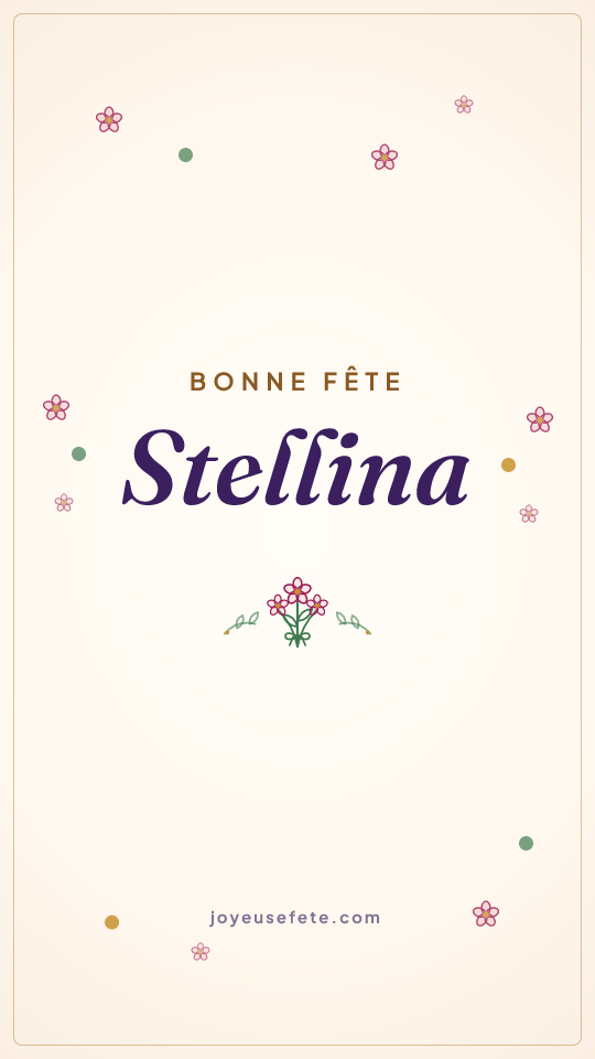 Image « Bonne fête Stellina » au format story