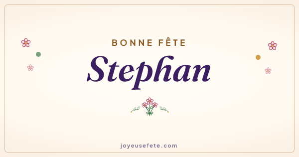 Image « Bonne fête Stephan » au format large